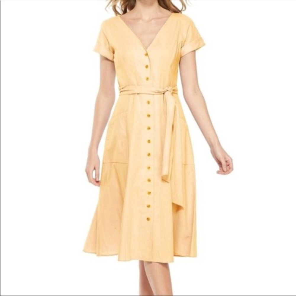 Gal Meets Glam “Vanessa” dress- Size 6- yellow